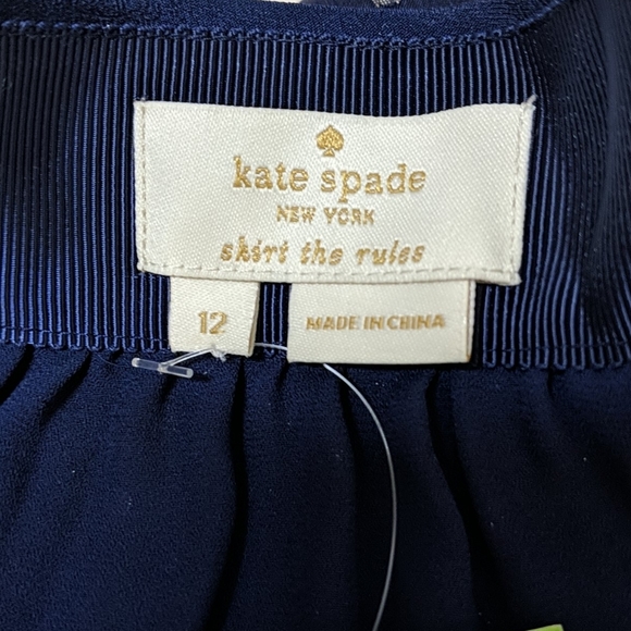 Kate Spade Navy Night Sky Lurex Dot Silk Skirt, 12 - Picture 5 of 6